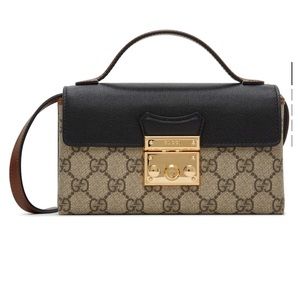 Like-new. GUCCI Supreme Mini Padlock Bag Perfect condition.